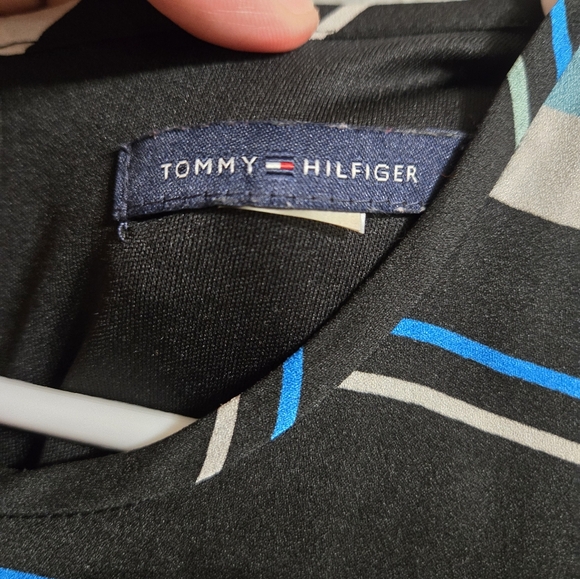 Tommy Hilfiger Blue Striped Trapeze Dress Size 8 - Picture 14 of 16